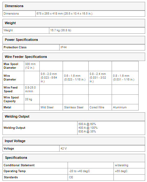 ESAB ROBUST FEED U6 WATER